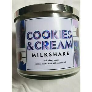 BBW Cookies & Cream Milkshake Large 3 Wick Candle Home Fragrance Decor